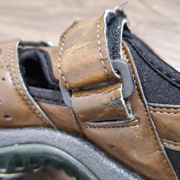 FootJoy Men's Brown Leather Spiked Golf Sandals Shoes 45625 Size 9 M Breathable - Picture 10 of 12